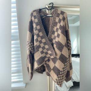 lightweight checkered cardigan from Stitch and Feather boutique